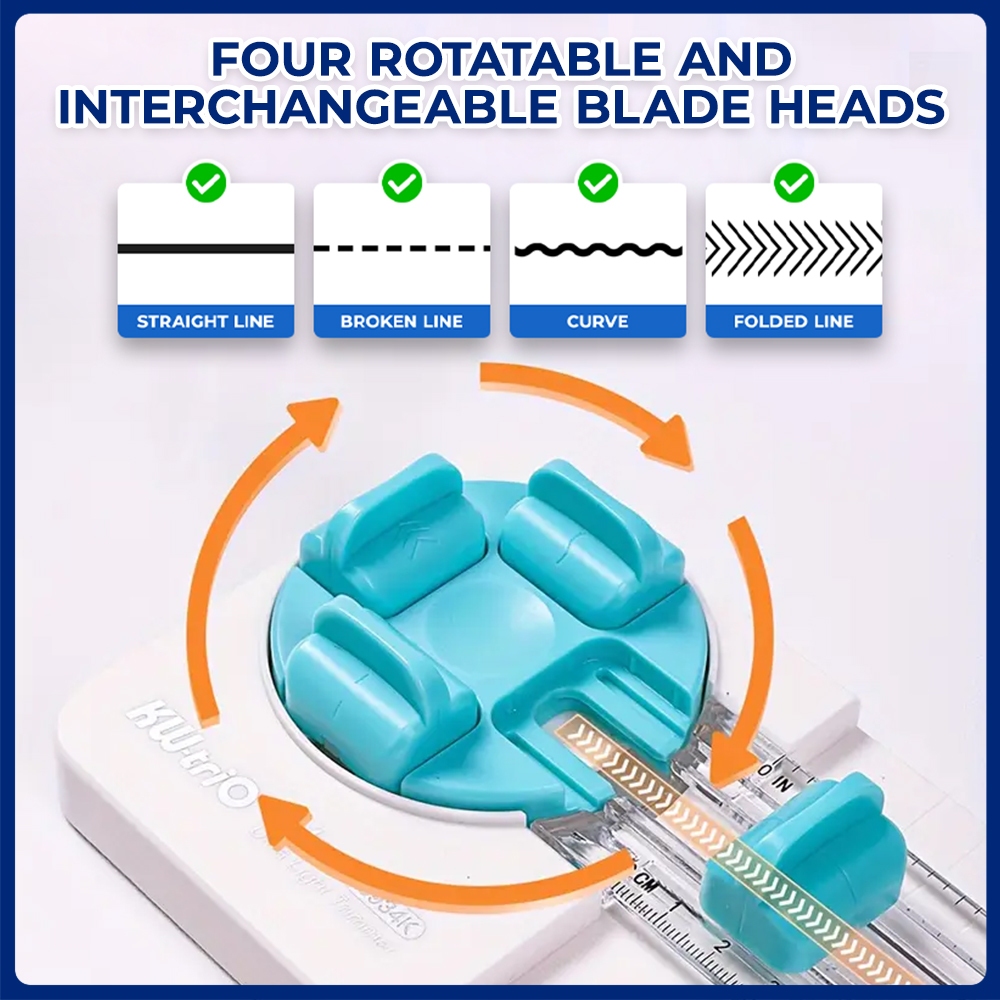 4in1 Multifunctional Paper Trimmer Folded Dotted Line Wavy Cutter for ...