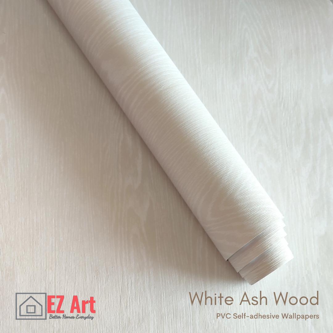 3D Ash White Wood Grain Wall Sticker Furniture Renovation Sticker Table ...