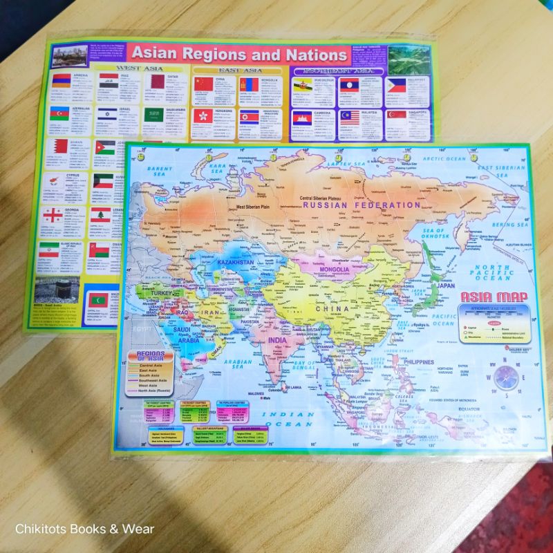 Map of Asia with Cover Modern - LOWEST PRICE! | Shopee Philippines