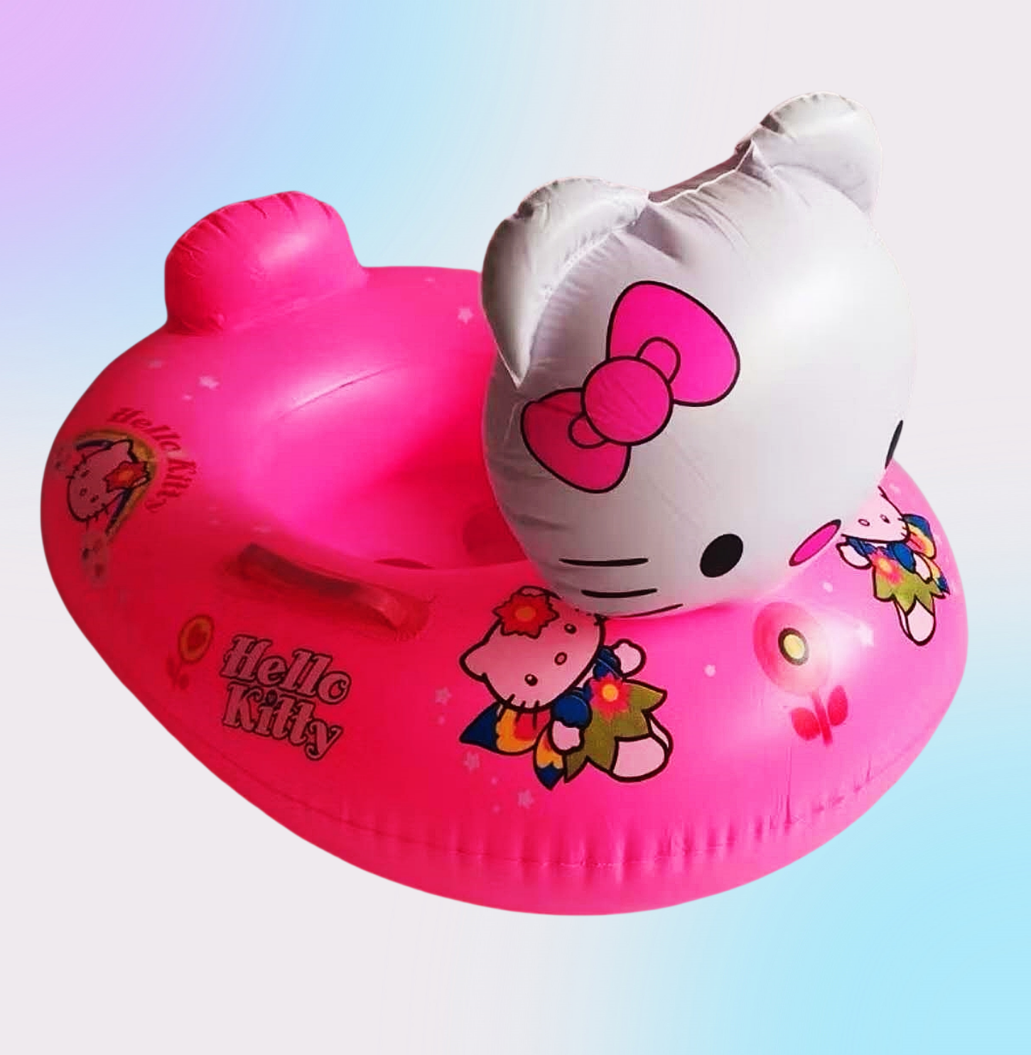 Kuromi kids swimming float boat with handle baby inflatable water ...