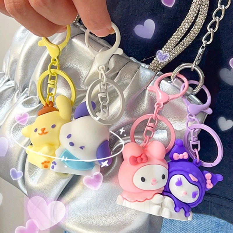 Magnetic Puppy Key Chain Couple Magnet Suction Cute Keychain Sweet ...
