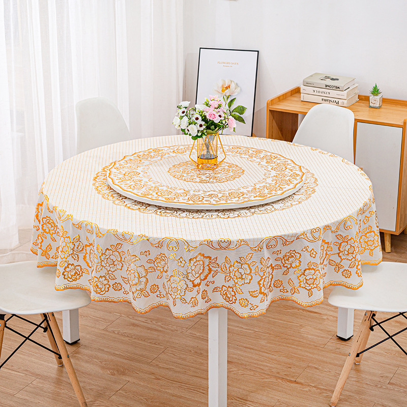 Tablecloth Suit PVC Waterproof Cloth Round Tablecloth Swivel Dining ...