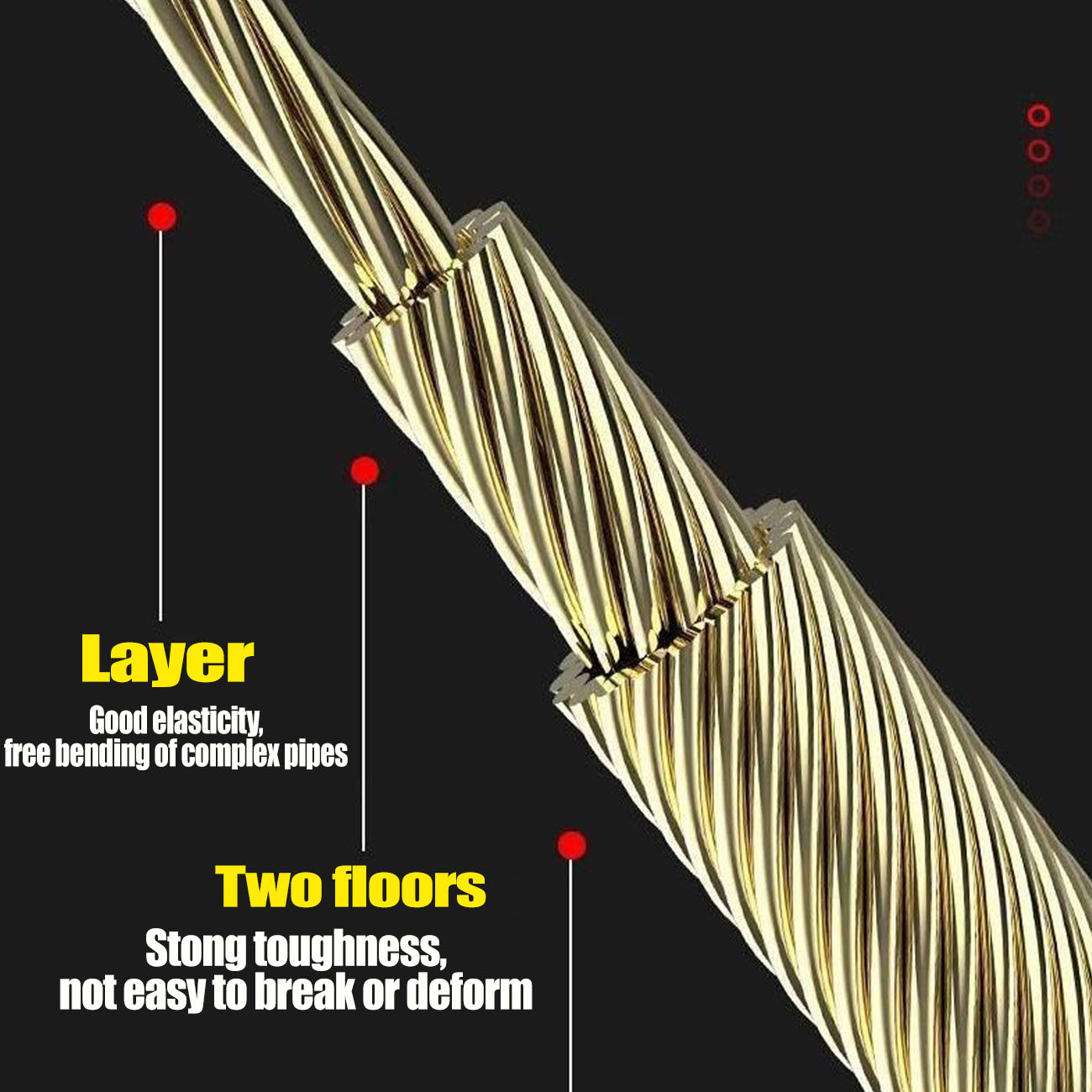 10-20m Electrician Conduit Ducting Cable Puller Pushing Steel Rope Line ...
