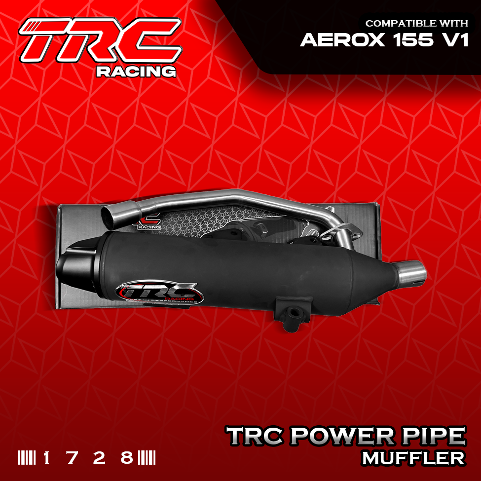 TRC Racing Power Pipe Yamaha Aerox v1 Muffler Exhaust with Removable ...