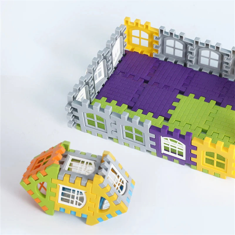 Assembled Building Block House With Windows Large Particle Building ...