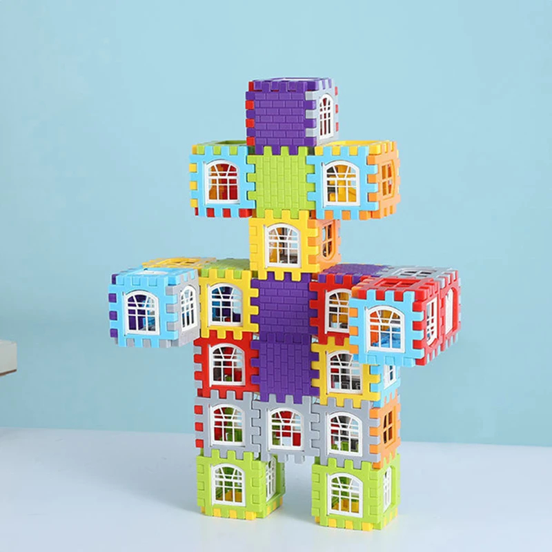 Assembled Building Block House With Windows Large Particle Building ...