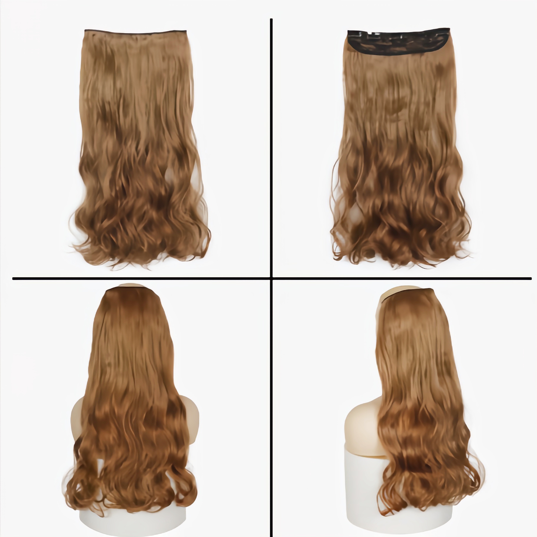 [COD] 70CM Hair Extensions Wigs Long Curly Hair Wigs 5Clips on Hair One ...