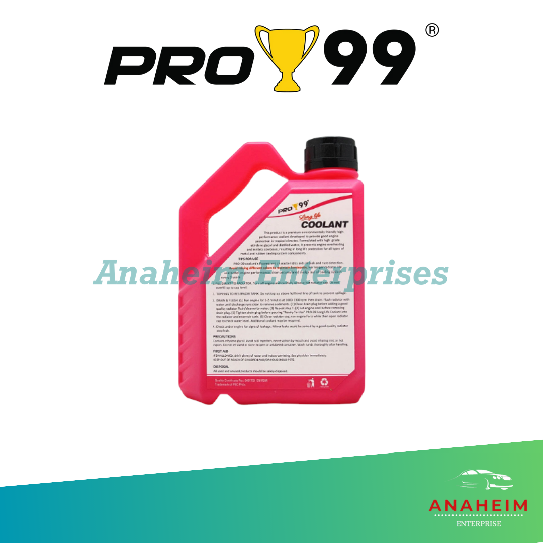 Pro 99 Long Life Antifreeze Coolant Pink (1L) | Shopee Philippines