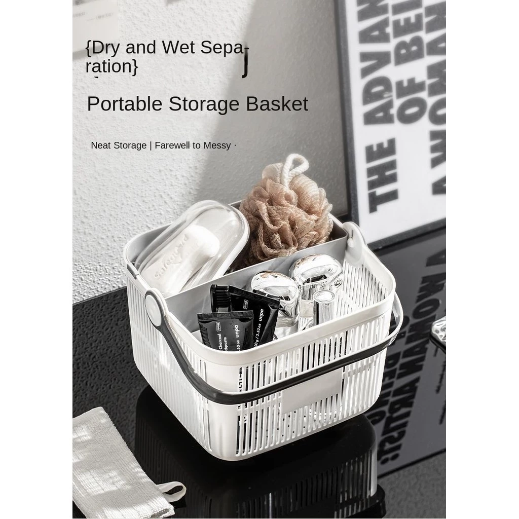 Double layer detachable wash basket with dry and wet separation ...