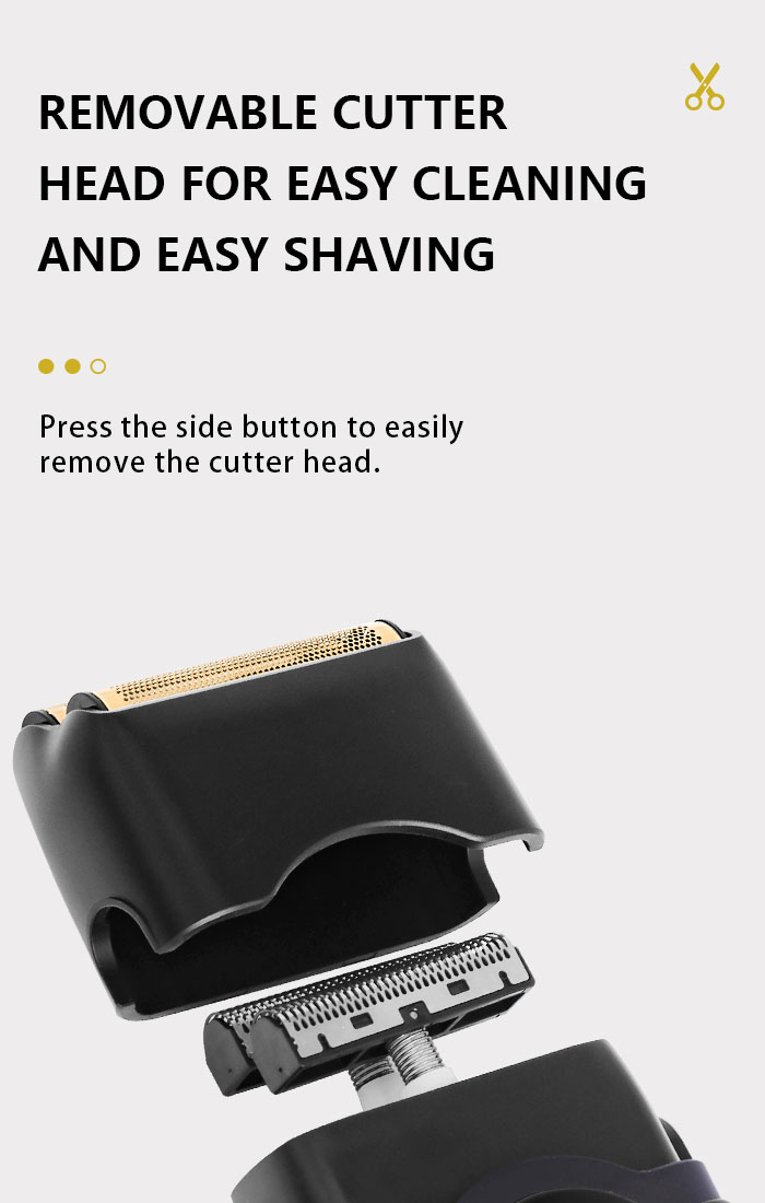 Kemei Waterproof 7500RPM High Speed Electric Beard Razor Splicing Color ...