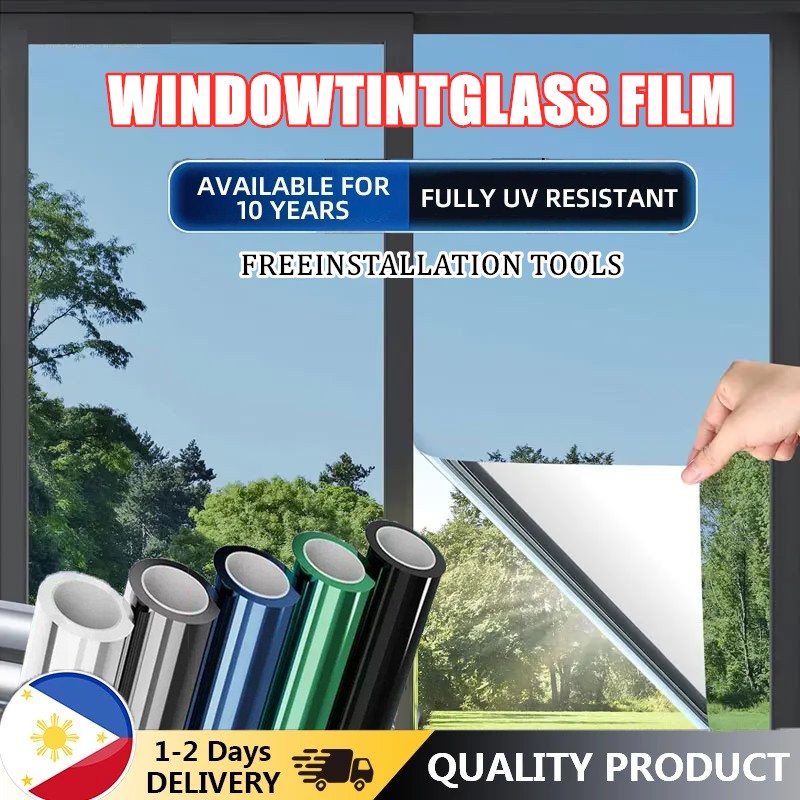 Window Film Privacy Film One-Way Mirror UV Protection Tint Glass Tinted ...