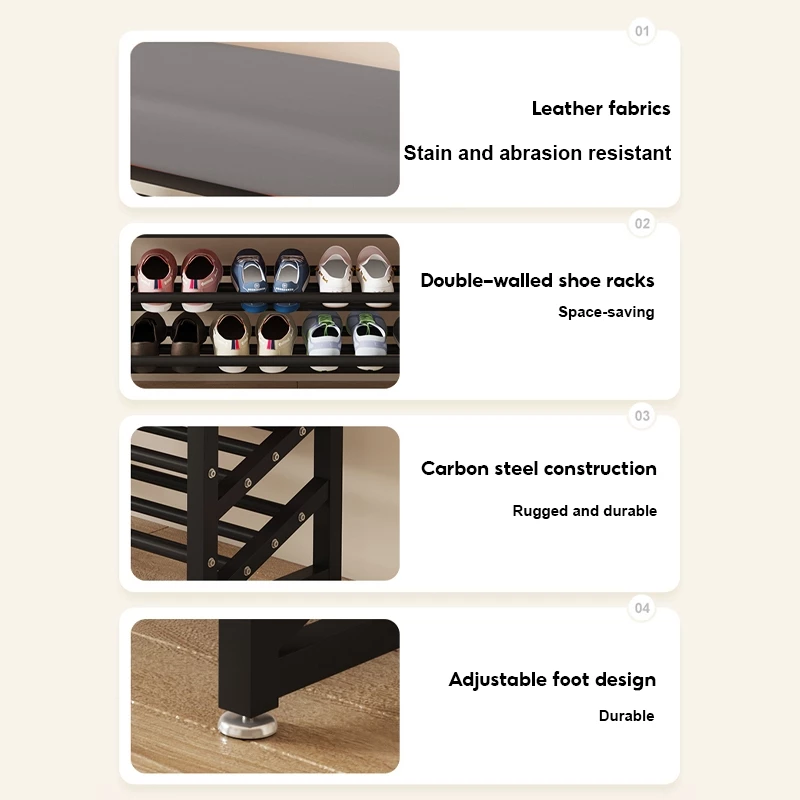 2 Layer Home Indoor Shoe Stool With Soft Cushion Shoe changing bench ...