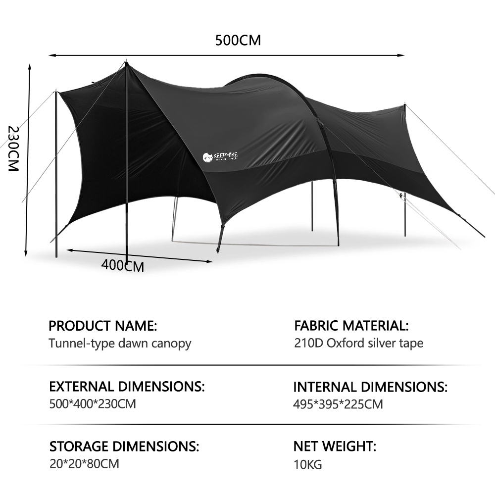 KEEPHIKE canopy tent outdoor large overnight camping picnic equipment ...