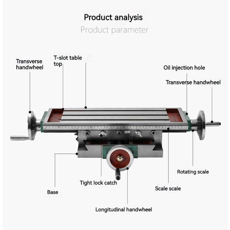 Multi-Function Cross Sliding Table for Mini Drilling/Milling Dovetail ...