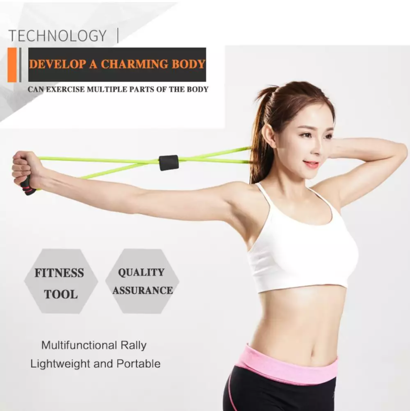 Pull Rope Exercise Rubber Yoga Resistance Band Elastic Tension Rope Gym ...