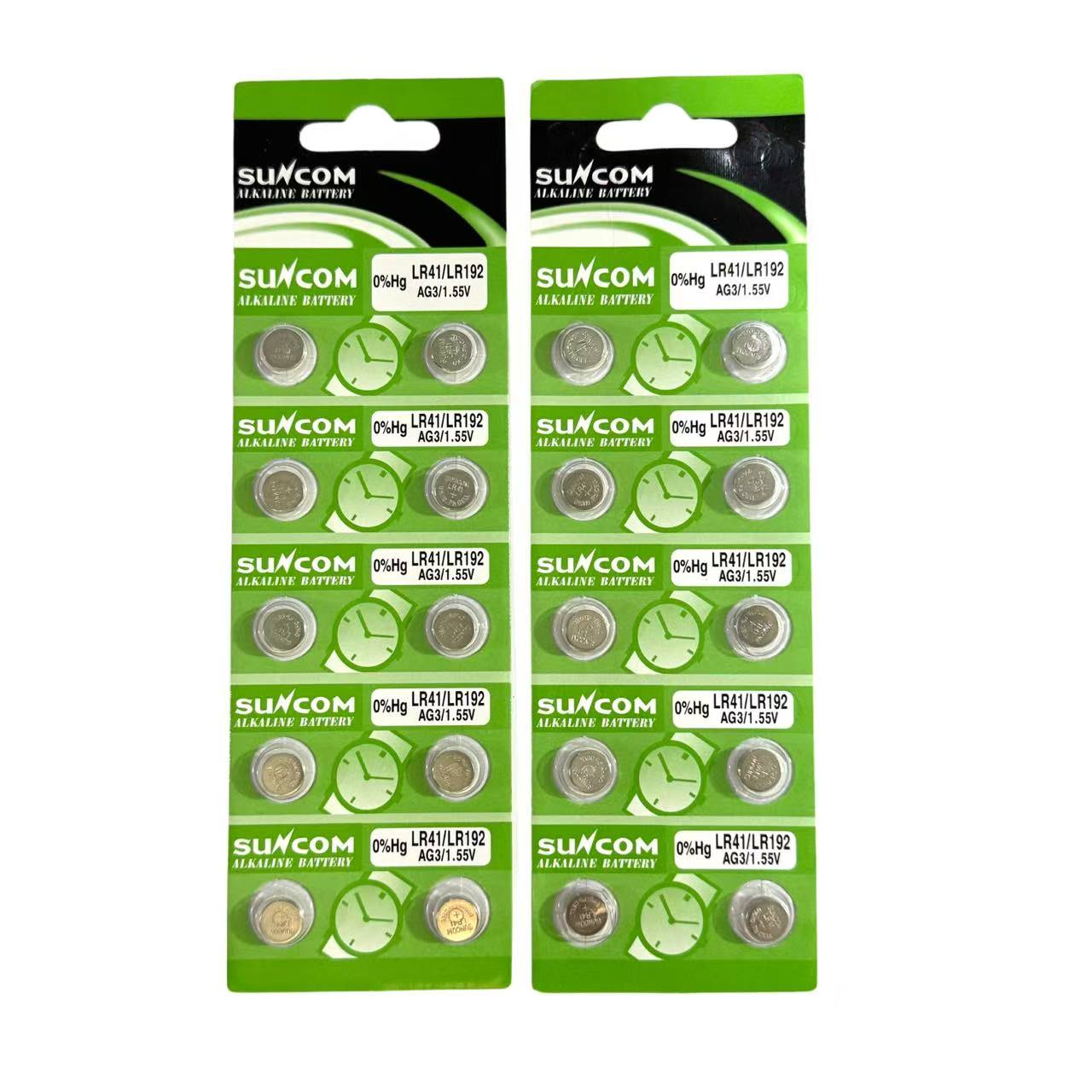 AG3 LR192 LR41 Suncom Alkaline Battery for Watches, small medical ...