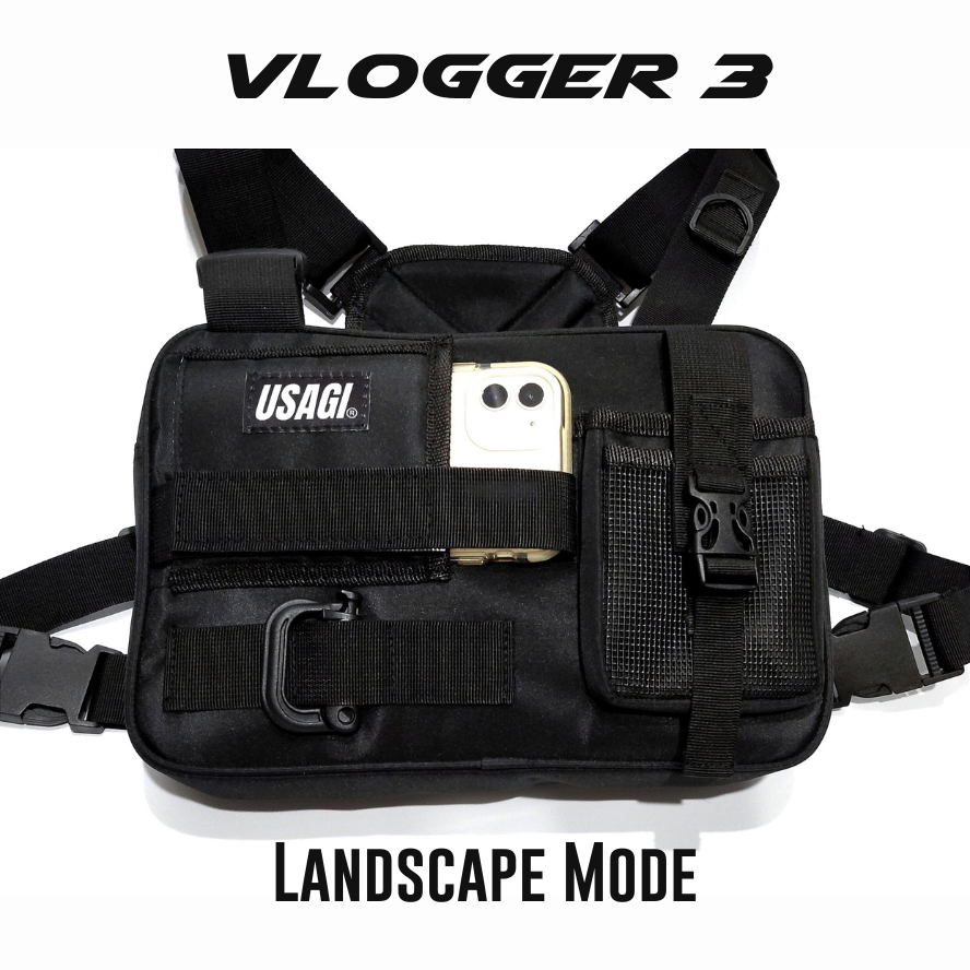USAGI Vlogger 3 Chest bag Landscape Mode Motorcycle Rig w/ Smartphone ...