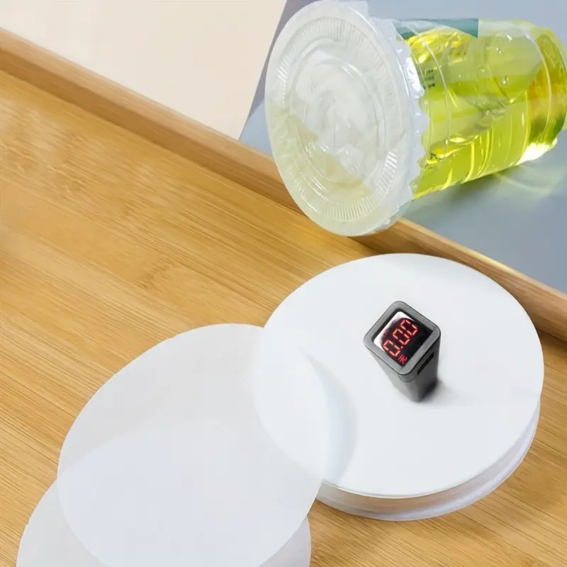 500pcs disposable Leak-Proof Paper Food Safety Cup Lid Round Anti-Slip ...