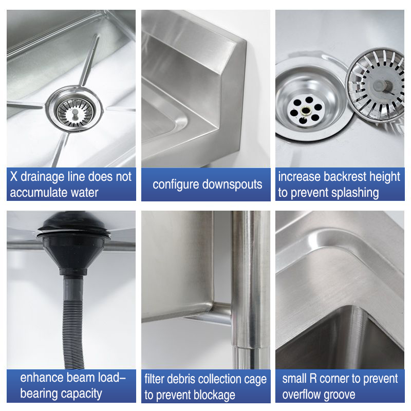 Kitchen stainless steel sink single bowl for household and commercial ...