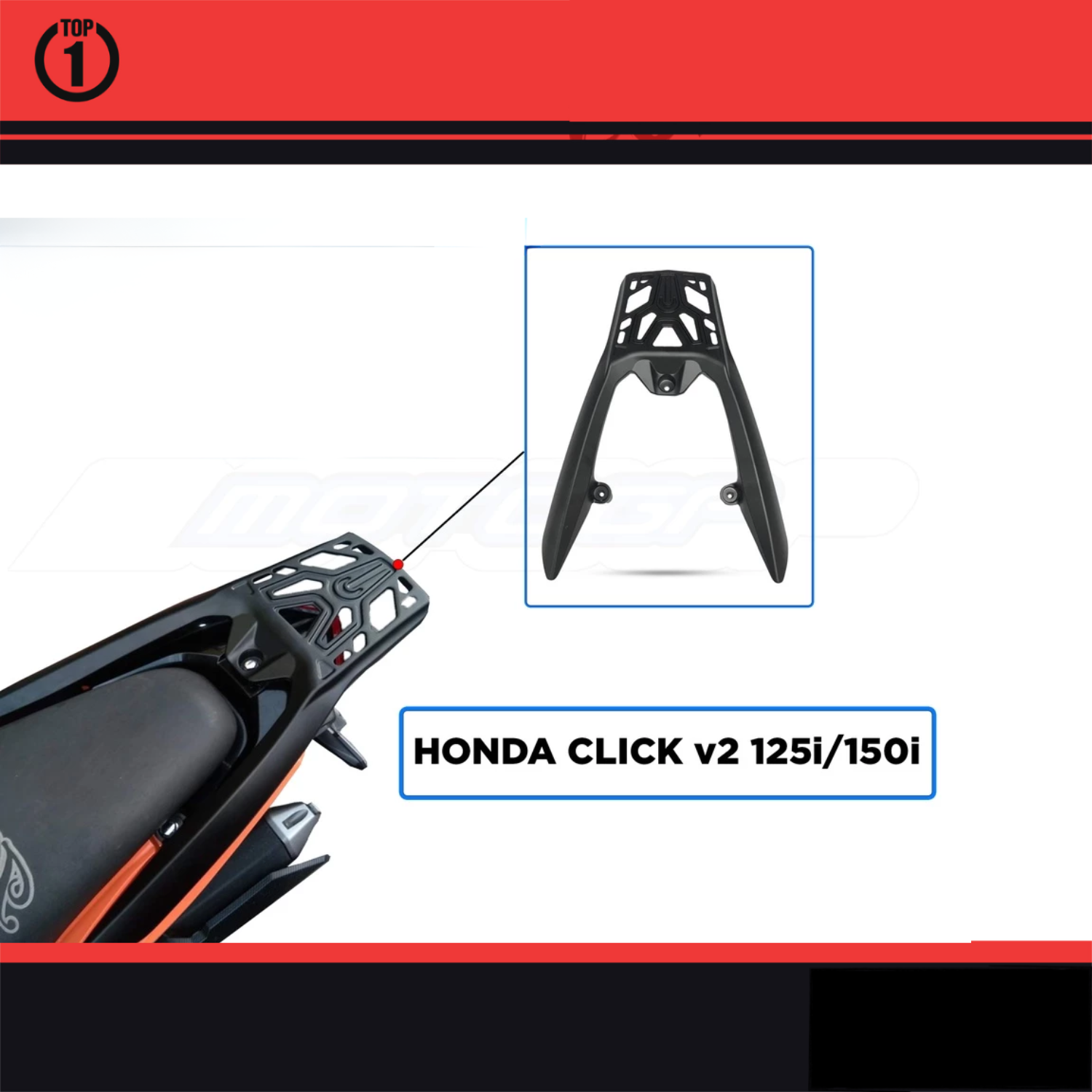Honda Click v2 version 2 raven v5 Bracket Top Box Bracket Moto Box ...