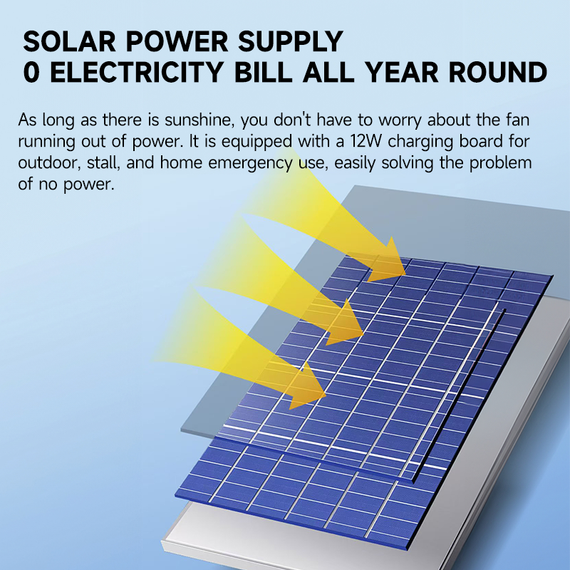 Keycool Solar Electric Fan Stand Fan 14