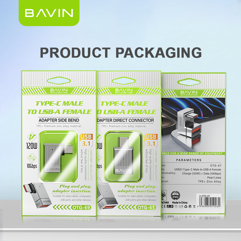 BAVIN O65 120W Fast Charging & Data Transfer OTG Adapter Plug & Play ...
