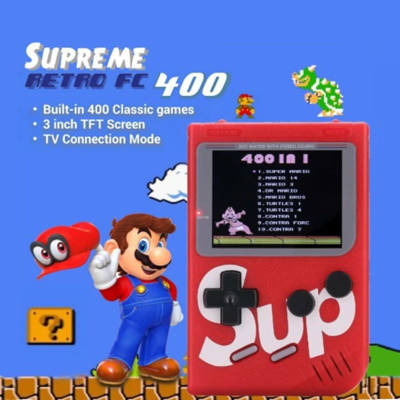 2 Player Rechargeable Game Box Classic Retro Mini Gameboy Handheld SUP ...
