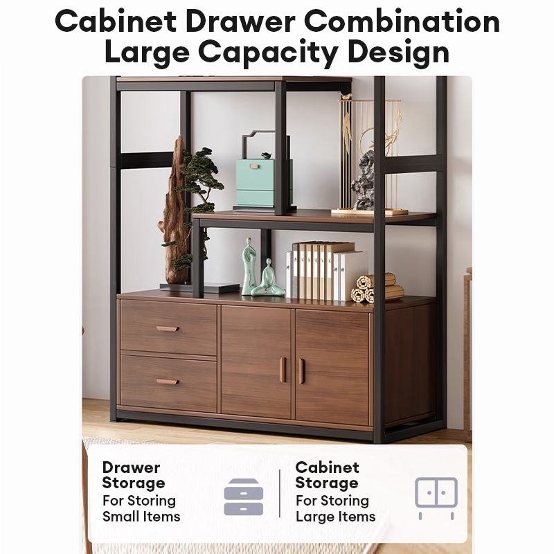 【Thickening】Storage Rack With Drawer 5 Layers Household Wooden Divider ...
