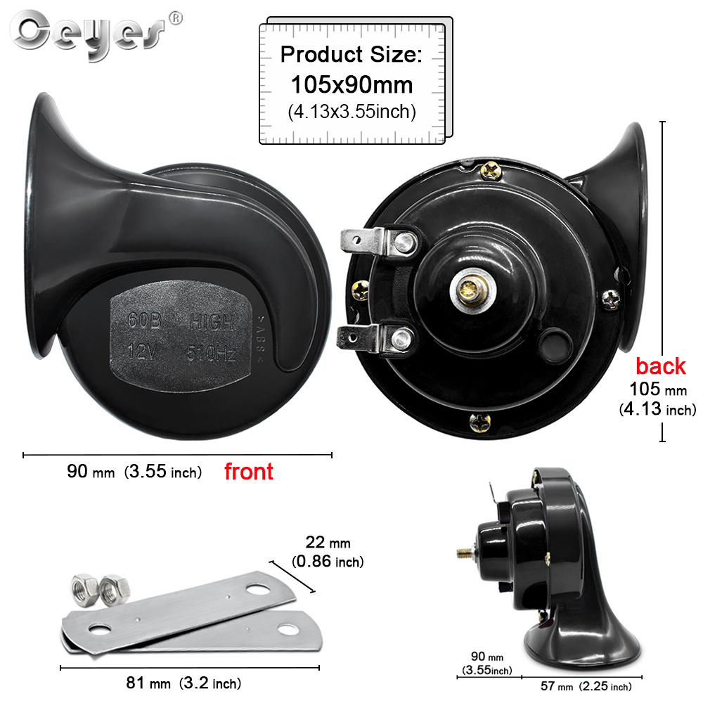 Ceyes Car Horn 12V Super Loud Universal Horn Motorcycle Busina ...