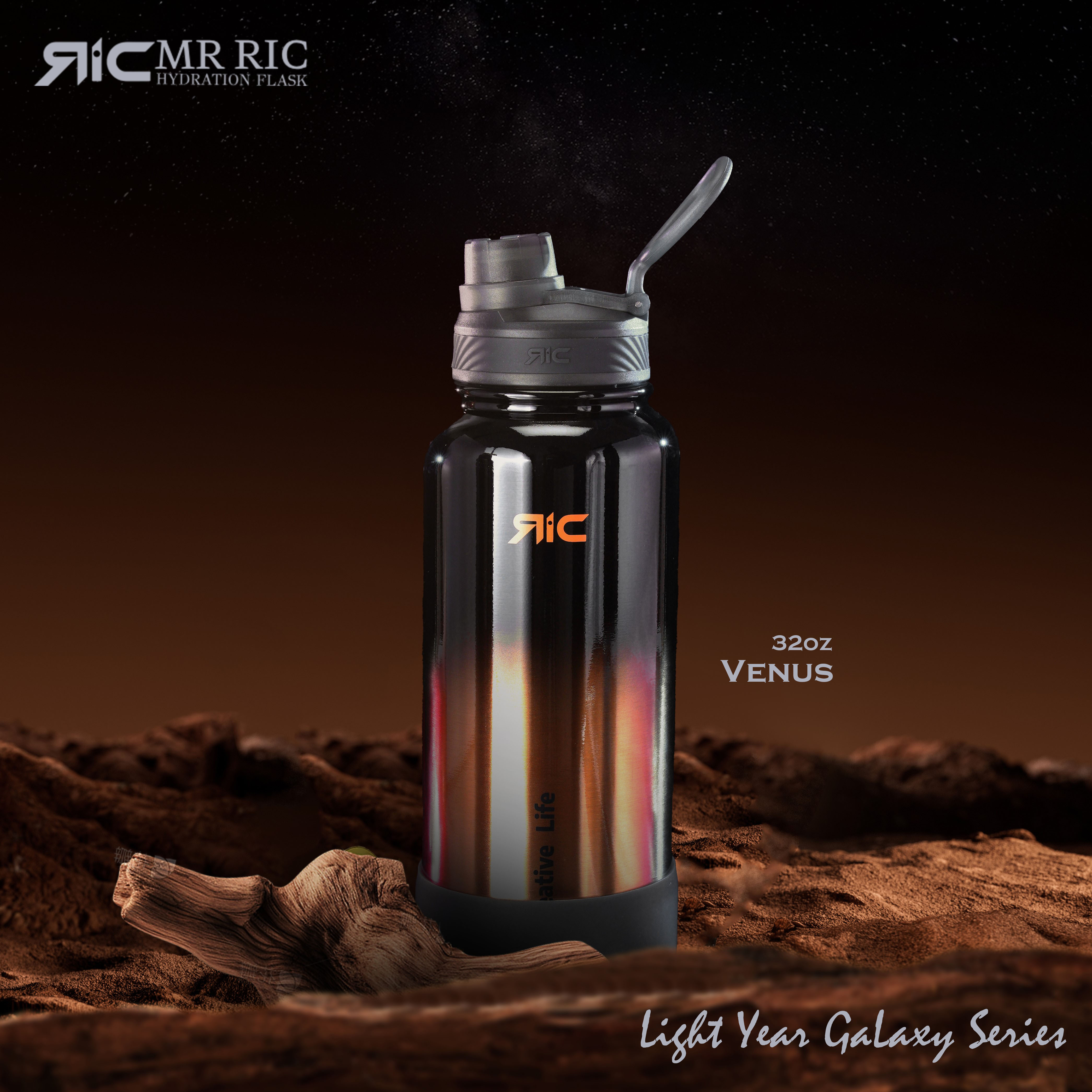 Mr Ric Metallic Hydration Flask with Boot Insulated Vacuum Water Bottle ...