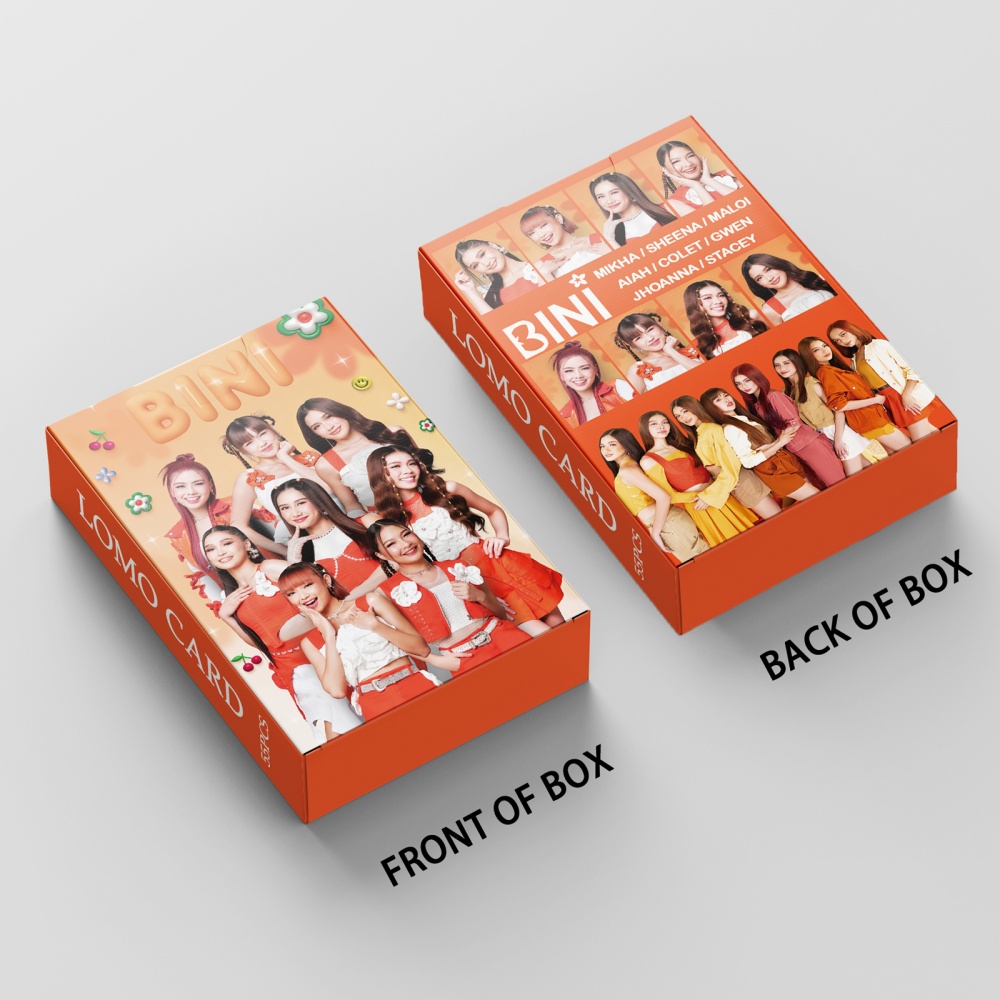 55Pcs/Box BINI Photocards Orange LOMO Card Photocards | Shopee Philippines