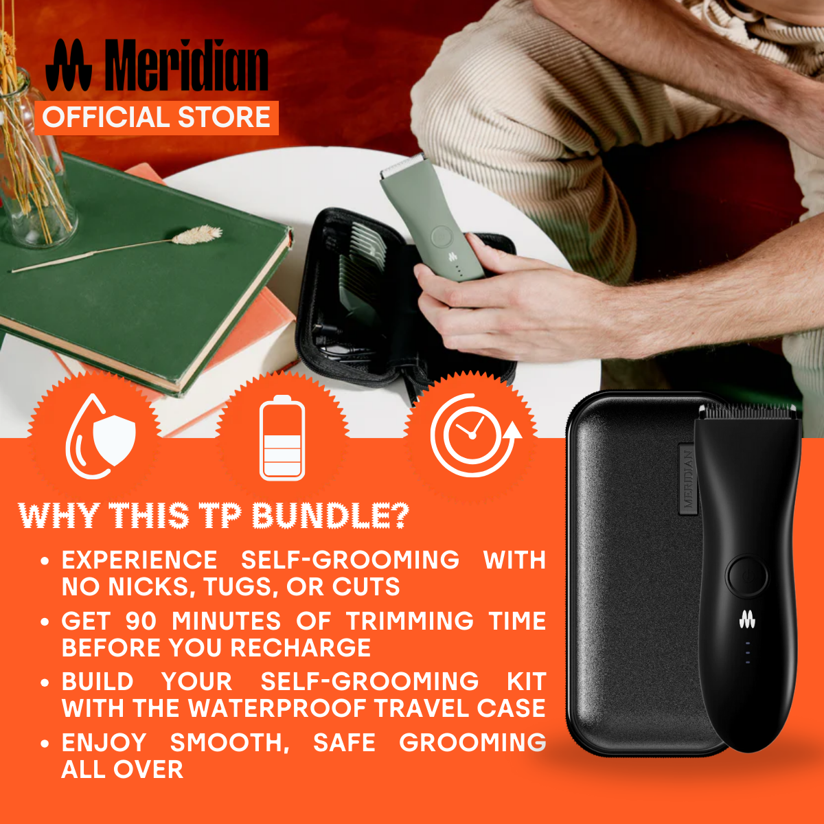 Meridian The Travel Package Set with The Trimmer + Hard Case Bundle ...