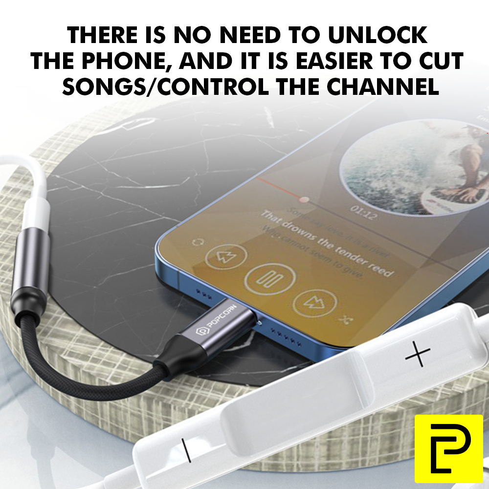 Popcorn AUX Cable to 3.5mm Earphone Adapter Cable Fast Audio Sync ...