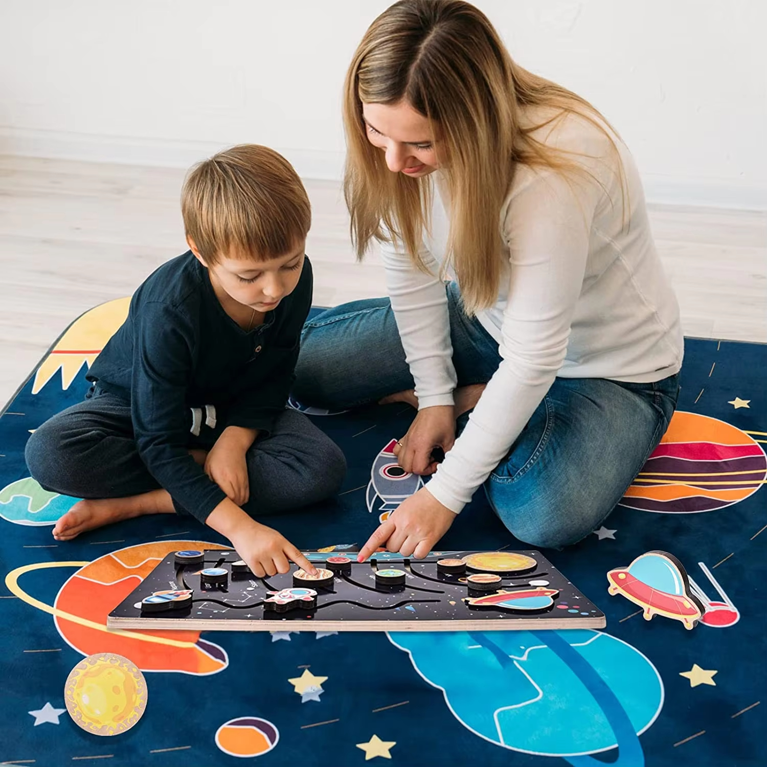 YUNLEO Educational Toys Eight Planets Outer Space Solar System Jigsaw ...