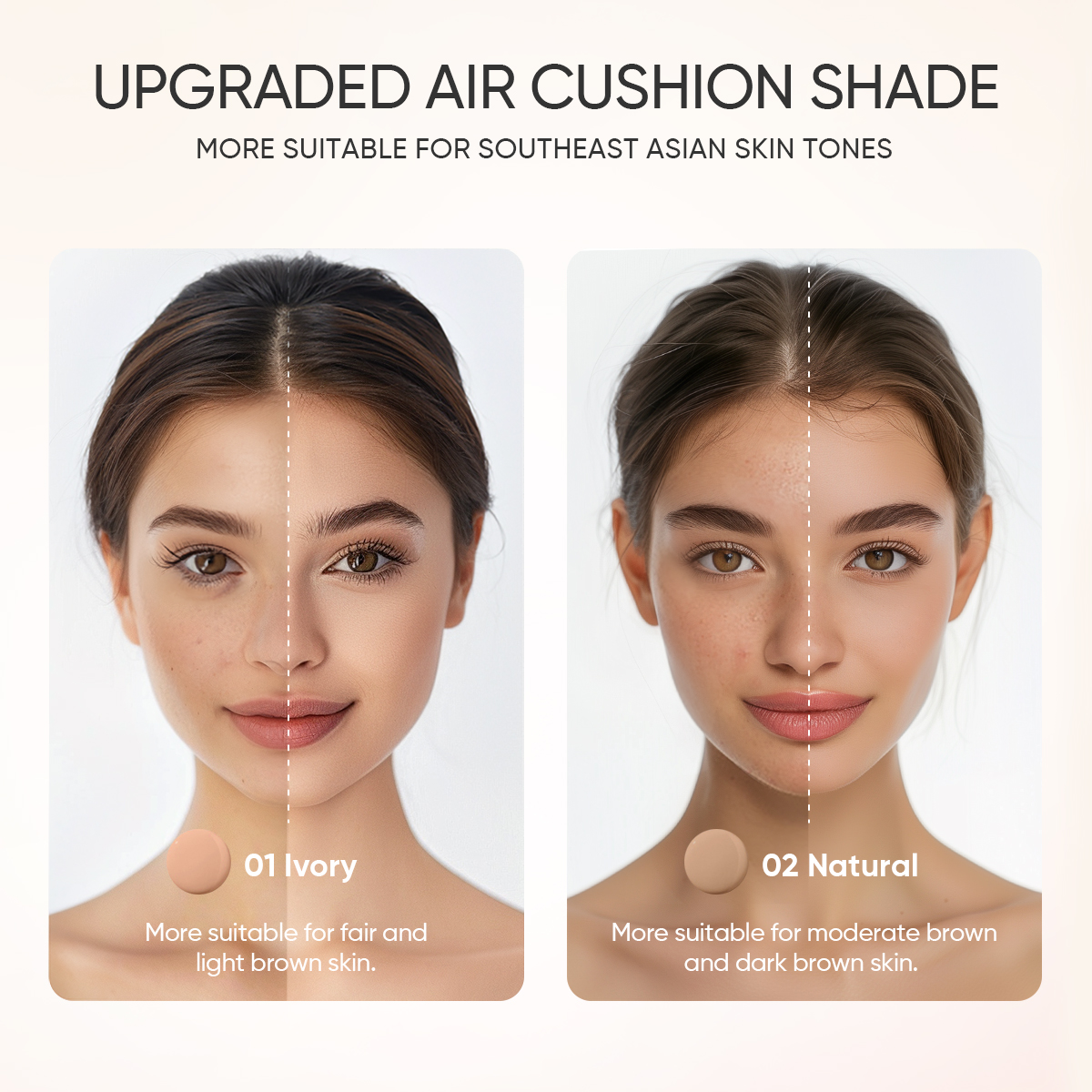 GMEELAN Air Cushion Foundation Concealer Full Coverage Waterproof Oil ...