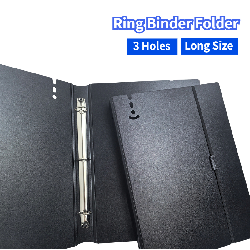 Long Ring Binder Folder 3 Holes Round Binder Notebook File Folder ...