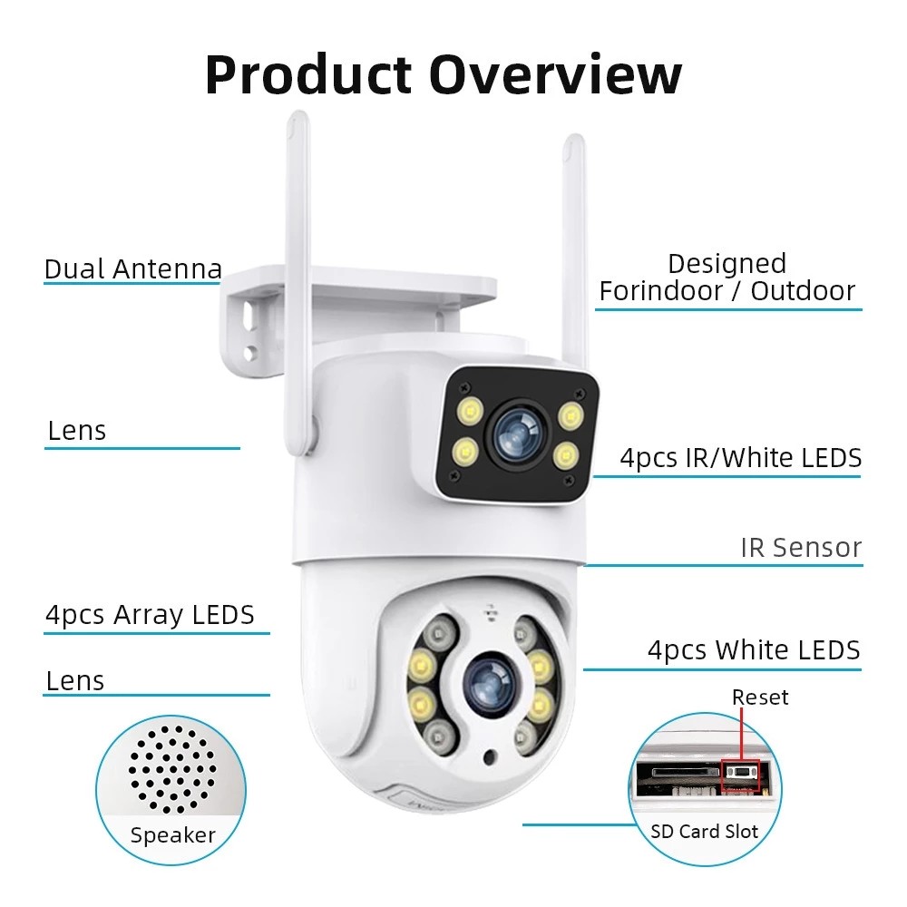 TapoCCTV Camera 4K Dual Lens Outdoor Motion Detection WiFi Wireless ...