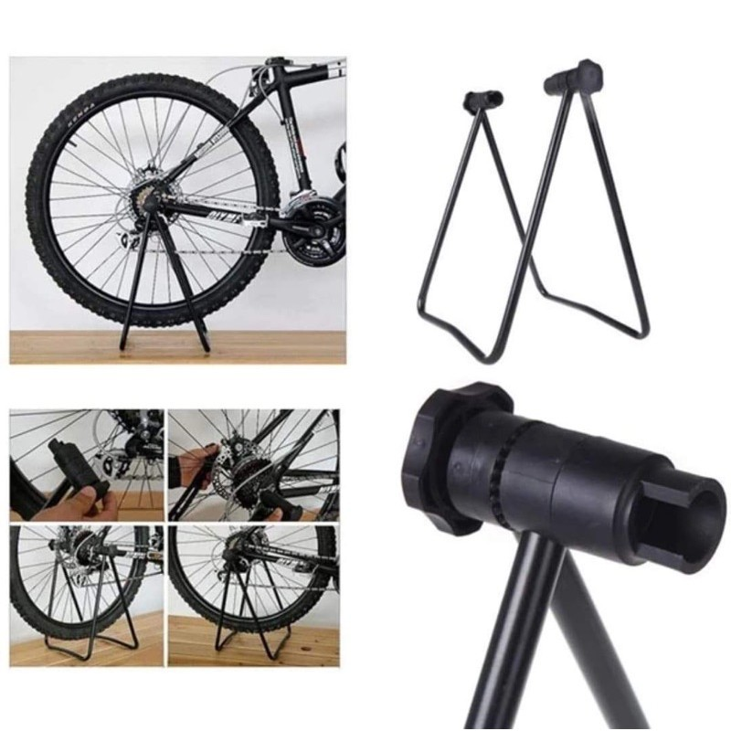 Foldable Heavy Duty Bike Stand Rack U Floor Rack Folding Mountain Bike ...