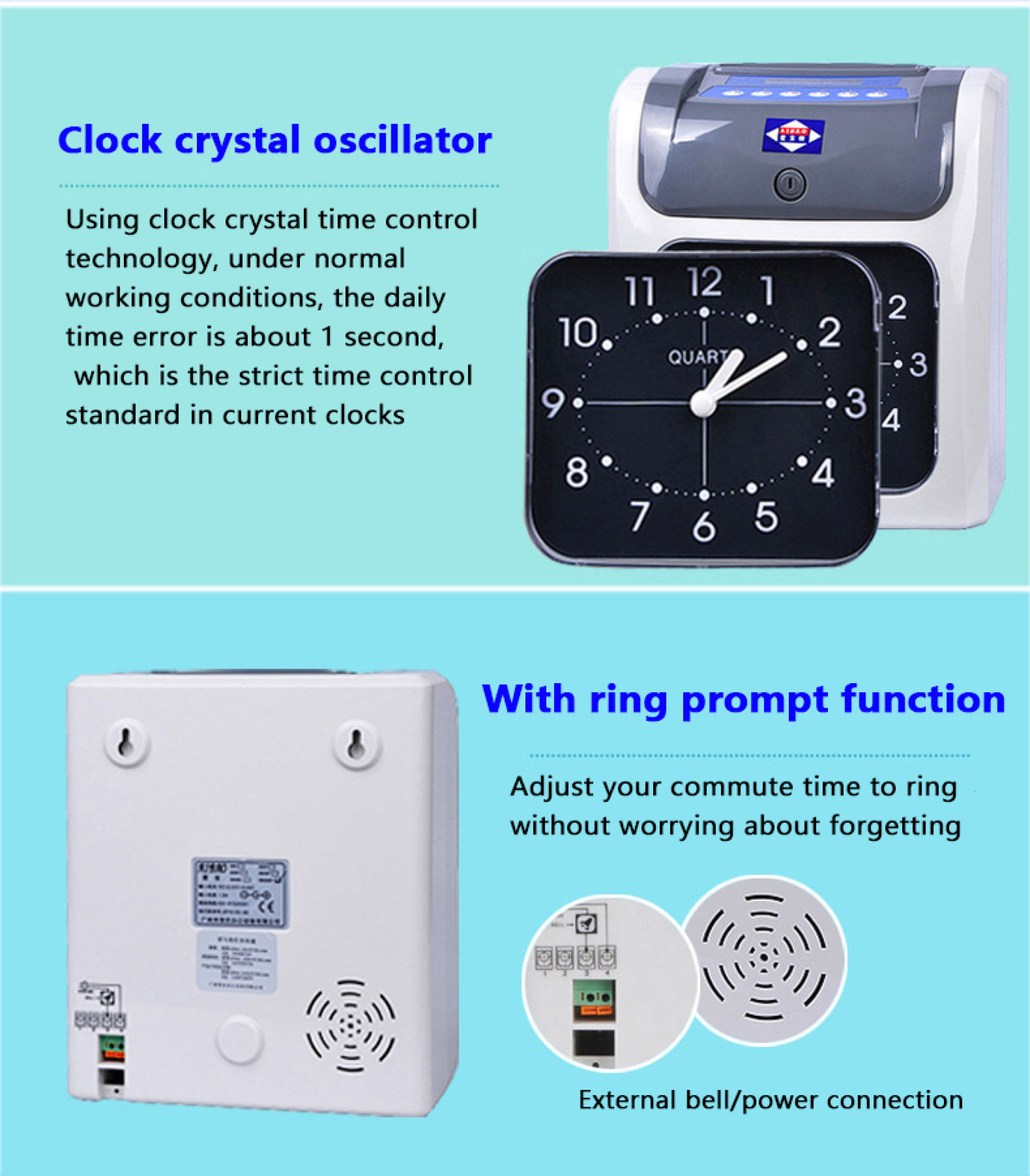 Attendance Machine Office Sstaff Clocking Machine Clock Time Recorder ...