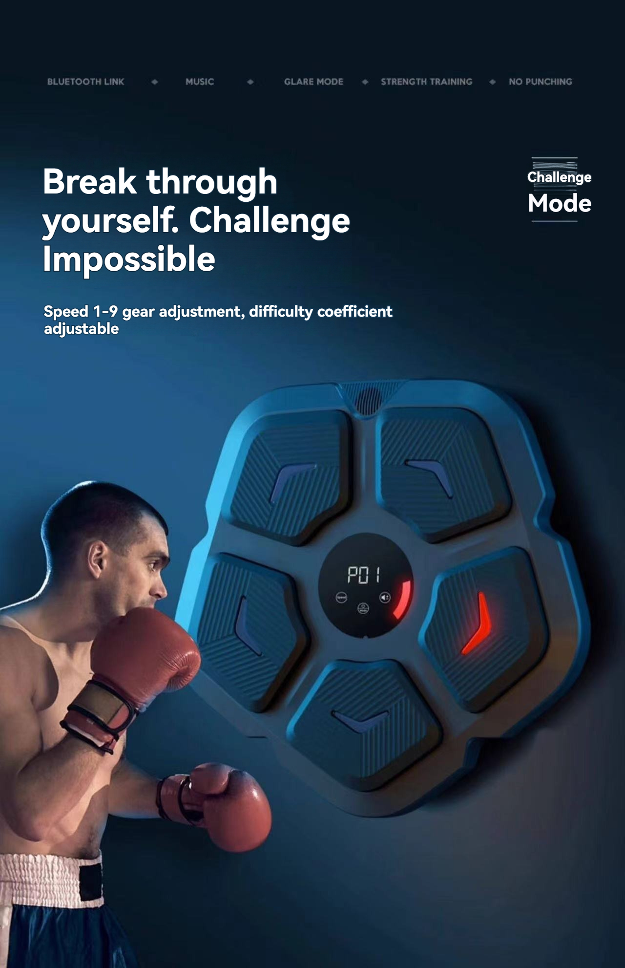 Smart Bluetooth music boxing trainer Fight response target boxing ...