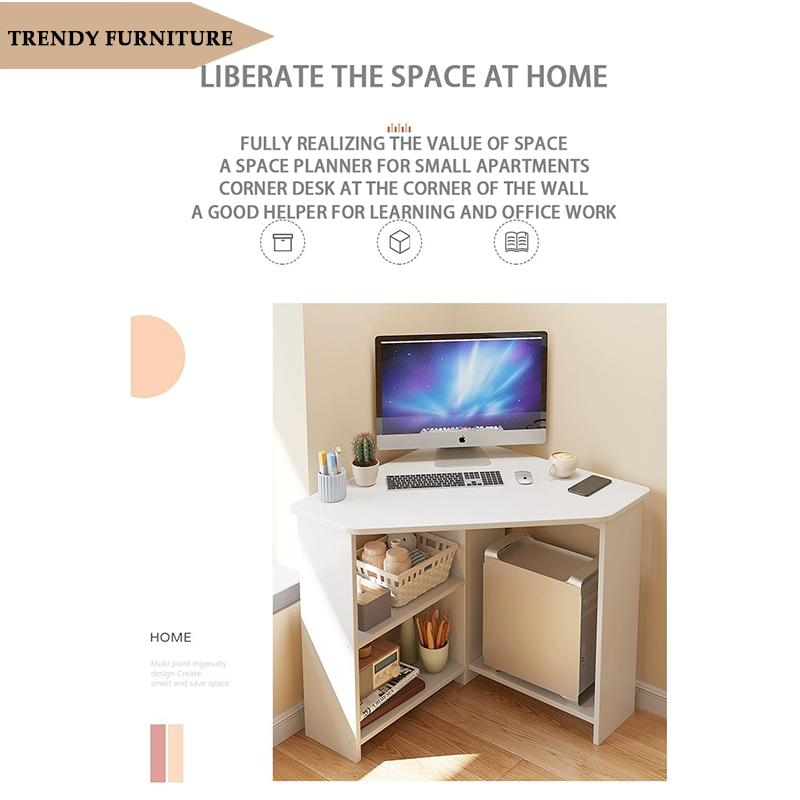（COD) Triangle computer desk corner computer desk corner office desk ...