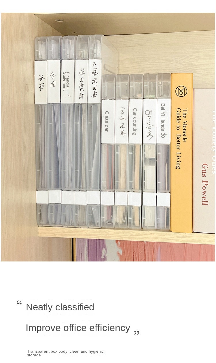 A4/A5 3Pcs Transparent Box Certificate Paper Organizer Document Case ...