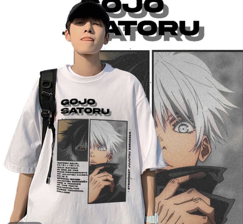 Jujutsu Kaisen Shirt Anime Shirt Black and White Clothing Gojo design ...