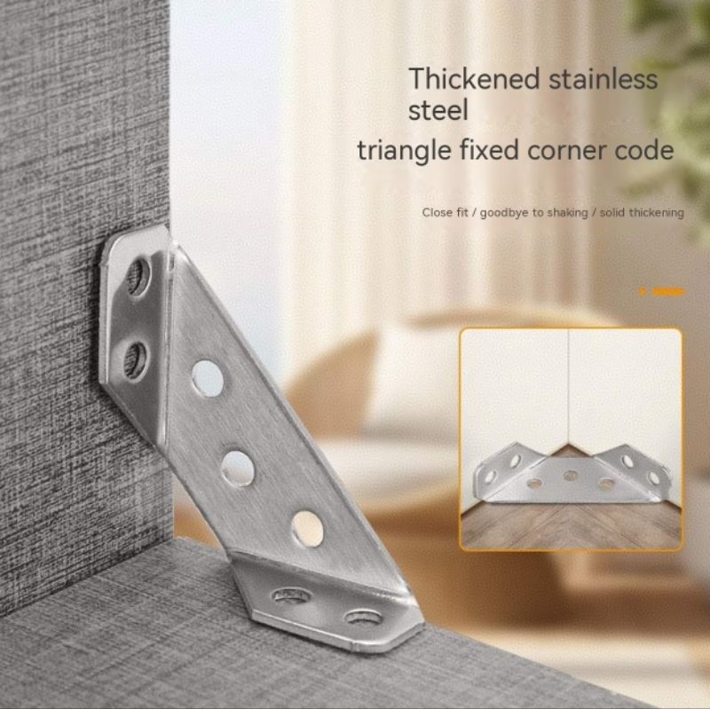 STAINLESS Three-Side Fixed Corner Code Furniture Connecting Corner Code ...