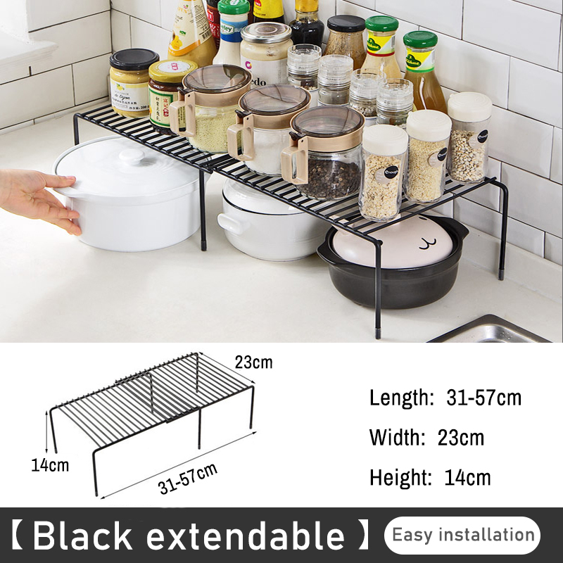 Kitchen Seasoning Rack Interlayer Shelf Kitchen Dish Rack Iron Rack ...