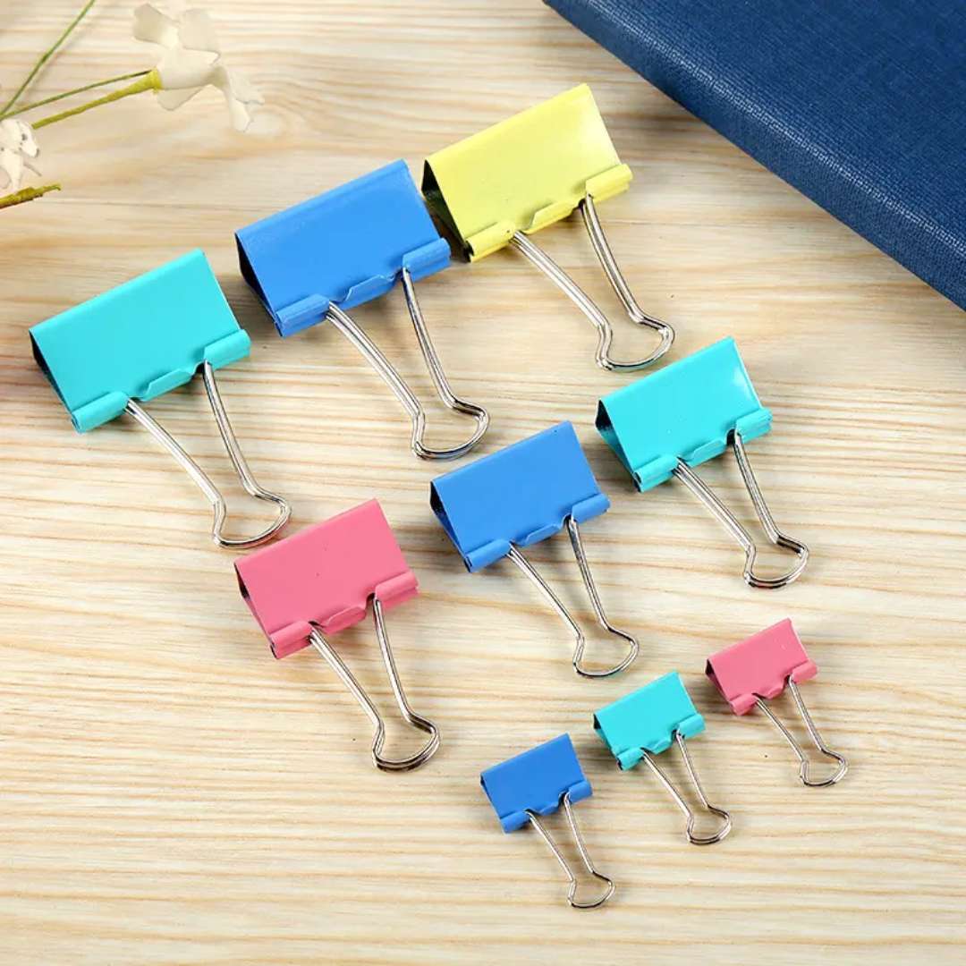 5PCS ASSORTED COLOR LONG TAIL BINDER CLIP SCHOOL SUPPLIES (25MM ...