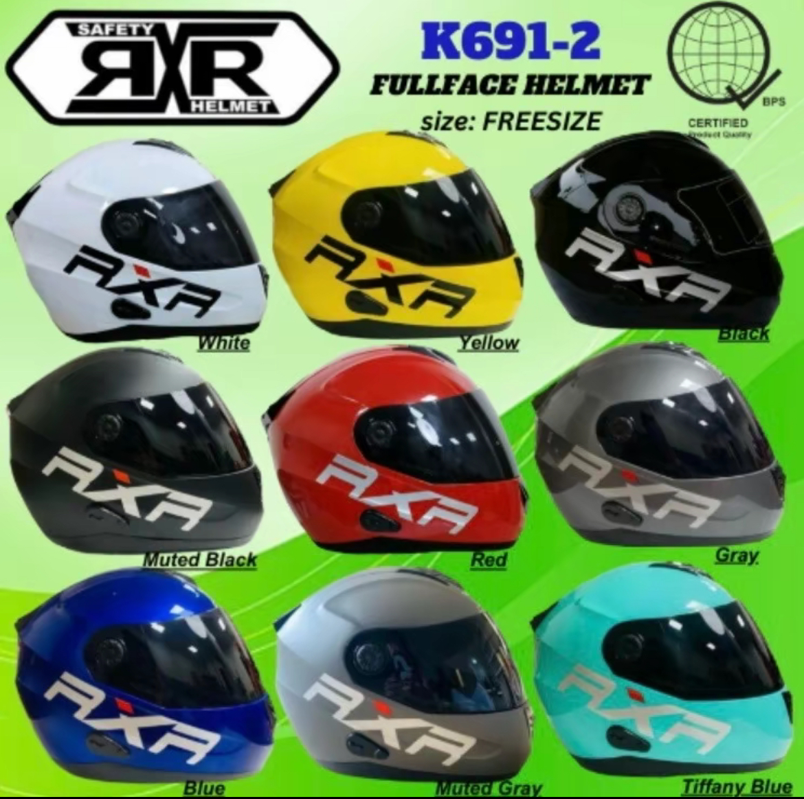 Motorcycle RXR helmet Full Face Rider's Helmet Single Visor K691-2 ...