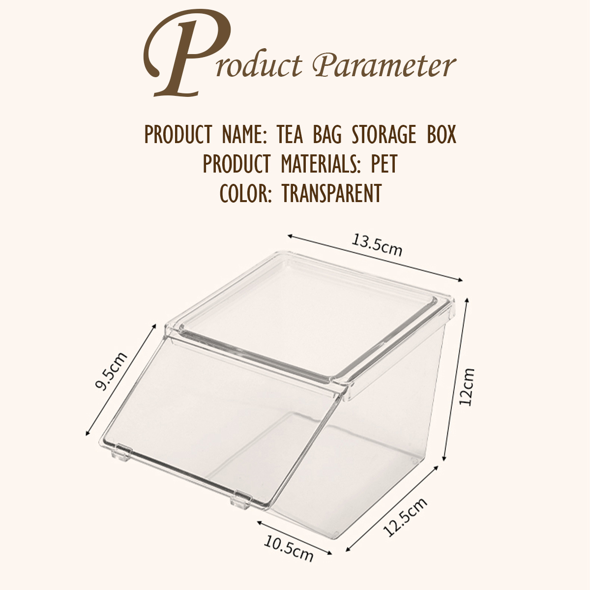 1-8PC Clear acrylic box Fliptop Lid Stackable Organizer Container Candy ...