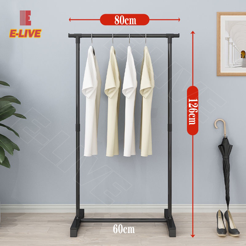 Clothes Drying Racks,Clothing Garment Rack with Storage Shelves Single ...