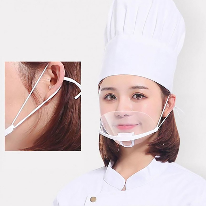 10pcs Chef Mask Mouth Guard Spit Shield Restaurant Catering Anti Fog ...